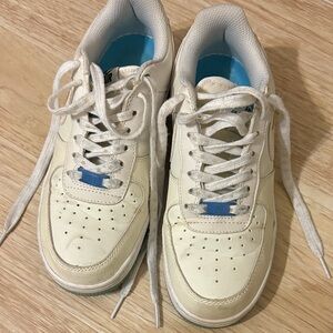 Nike White and Blue Athletic Shoes
